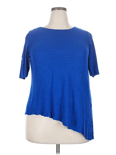 Pre-owned Chico's Short Sleeve T-shirt In Blue