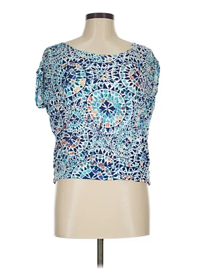 Pre-owned Chico's Short Sleeve T-shirt In Blue