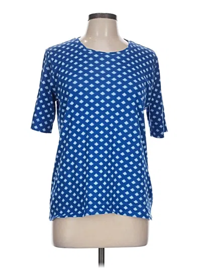 Pre-owned Chico's Short Sleeve T-shirt In Blue