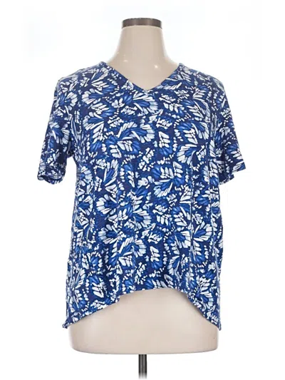 Pre-owned Chico's Short Sleeve T-shirt In Blue