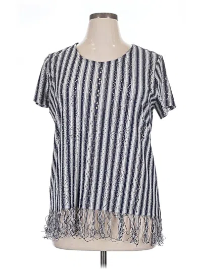 Pre-owned Chico's Short Sleeve T-shirt In Blue