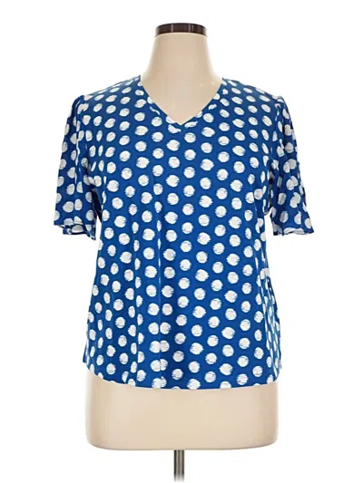 Pre-owned Chico's Short Sleeve T-shirt In Blue