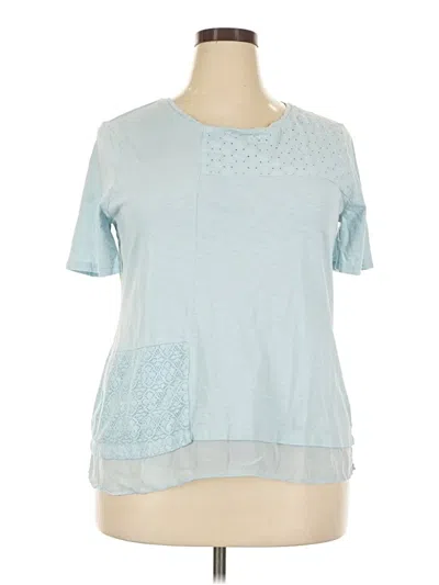 Pre-owned Chico's Short Sleeve T-shirt In Blue
