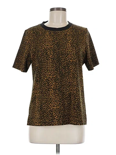 Pre-owned Chico's Short Sleeve T-shirt In Brown