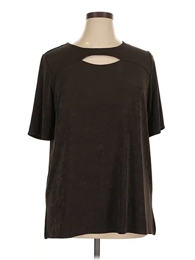 Chico's Short Sleeve T-shirt In Brown