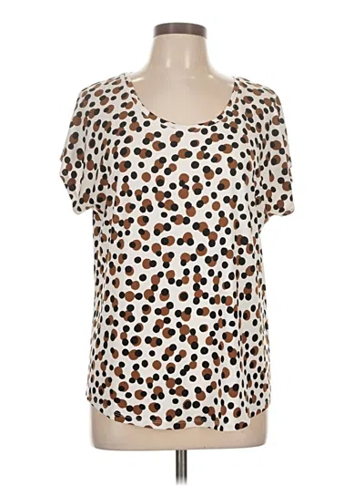 Pre-owned Chico's Short Sleeve T-shirt In Brown