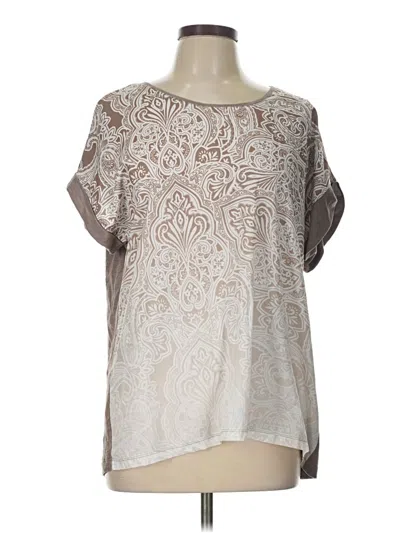 Pre-owned Chico's Short Sleeve T-shirt In Brown