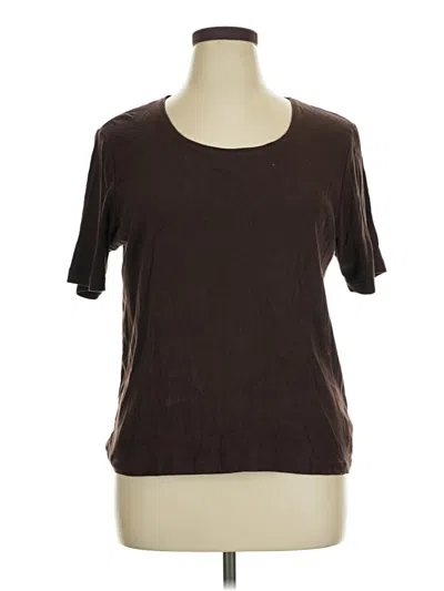 Pre-owned Chico's Short Sleeve T-shirt In Brown