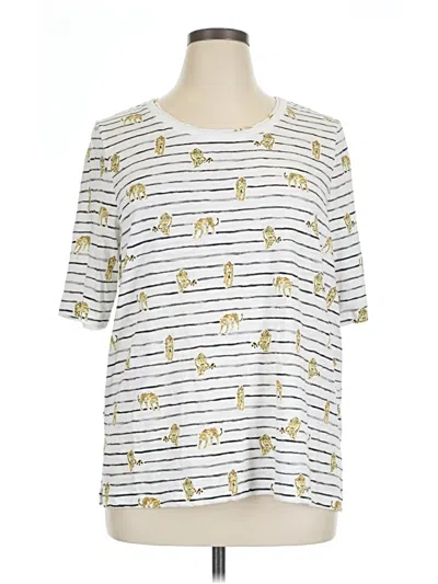 Pre-owned Chico's Short Sleeve T-shirt In Gold