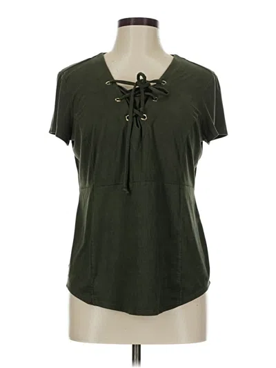 Pre-owned Chico's Short Sleeve T-shirt In Green