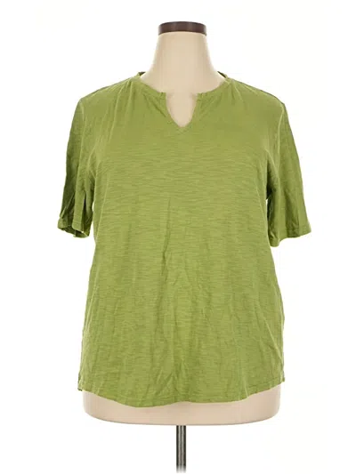 Pre-owned Chico's Short Sleeve T-shirt In Green