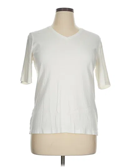 Pre-owned Chico's Short Sleeve T-shirt In Ivory