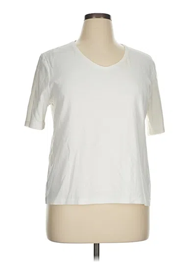 Pre-owned Chico's Short Sleeve T-shirt In Ivory