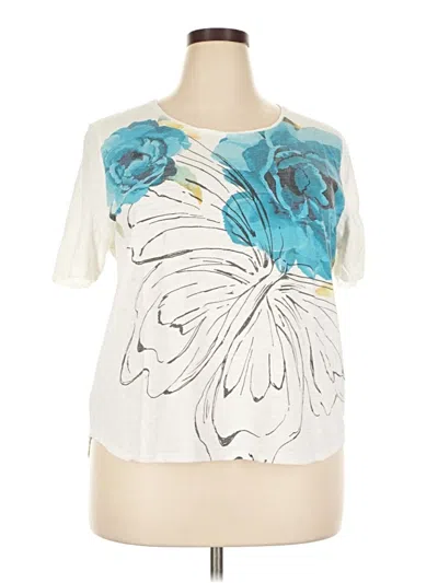 Pre-owned Chico's Short Sleeve T-shirt In Ivory