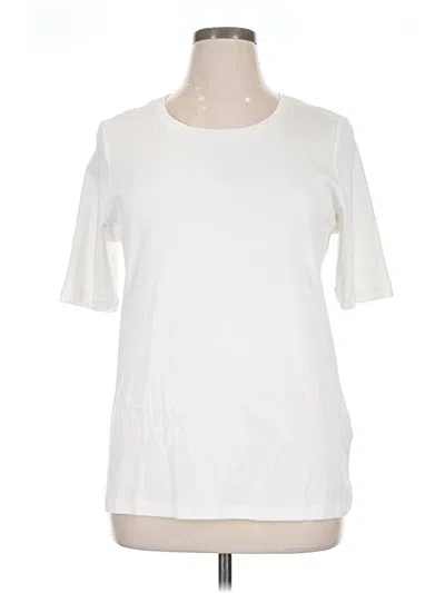 Pre-owned Chico's Short Sleeve T-shirt In Ivory