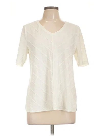 Pre-owned Chico's Short Sleeve T-shirt In Ivory