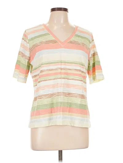 Pre-owned Chico's Short Sleeve T-shirt In Ivory