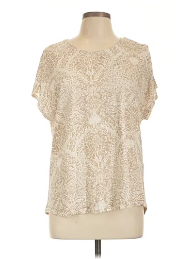 Pre-owned Chico's Short Sleeve T-shirt In Ivory