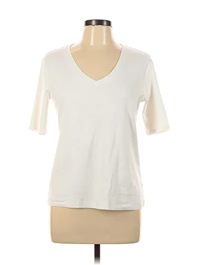 Pre-owned Chico's Short Sleeve T-shirt In Ivory