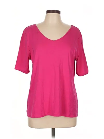 Pre-owned Chico's Short Sleeve T-shirt In Pink