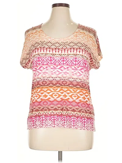 Pre-owned Chico's Short Sleeve T-shirt In Pink