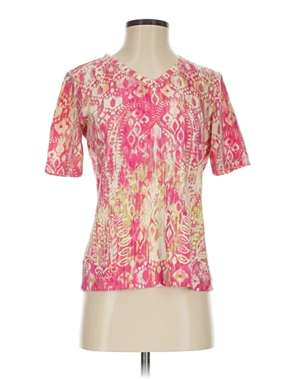 Pre-owned Chico's Short Sleeve T-shirt In Pink