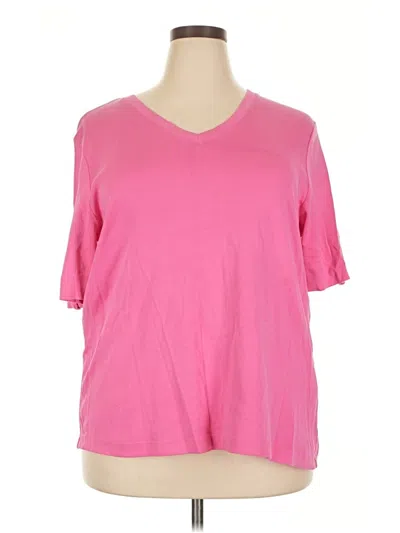 Pre-owned Chico's Short Sleeve T-shirt In Pink