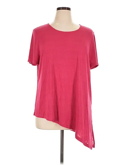 Pre-owned Chico's Short Sleeve T-shirt In Pink