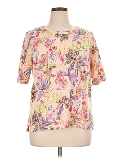 Pre-owned Chico's Short Sleeve T-shirt In Pink
