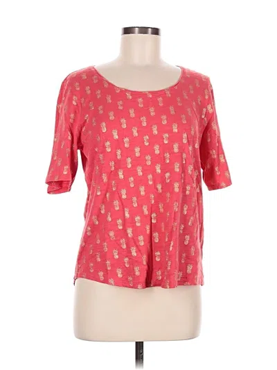 Pre-owned Chico's Short Sleeve T-shirt In Pink