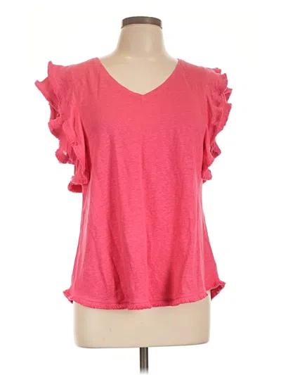 Pre-owned Chico's Short Sleeve T-shirt In Pink