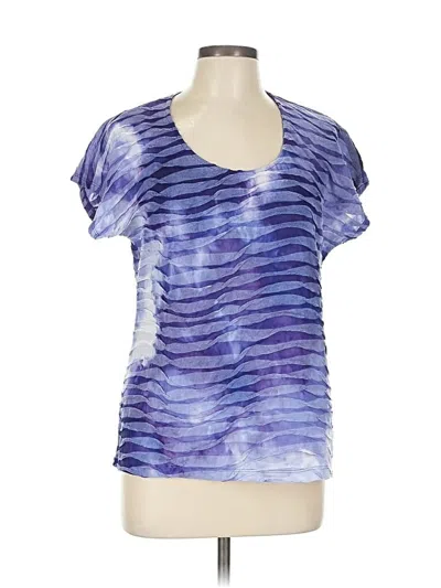 Pre-owned Chico's Short Sleeve T-shirt In Purple