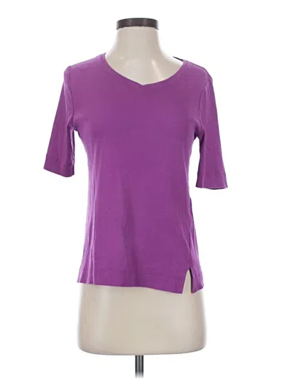 Pre-owned Chico's Short Sleeve T-shirt In Purple