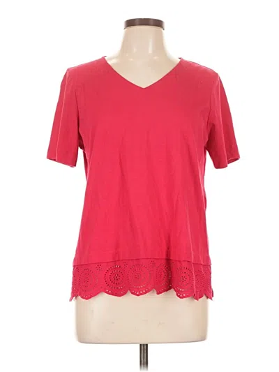 Pre-owned Chico's Short Sleeve T-shirt In Red