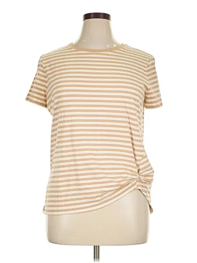 Pre-owned Chico's Short Sleeve T-shirt In Tan