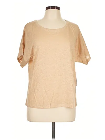 Pre-owned Chico's Short Sleeve T-shirt In Tan