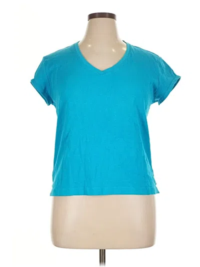 Pre-owned Chico's Short Sleeve T-shirt In Teal