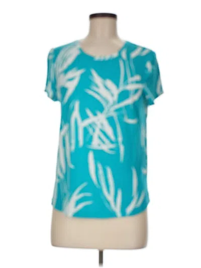 Pre-owned Chico's Short Sleeve T-shirt In Teal