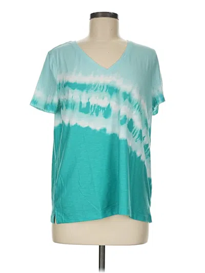 Pre-owned Chico's Short Sleeve T-shirt In Teal