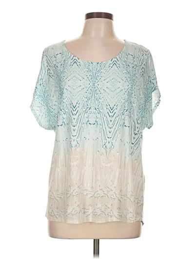 Pre-owned Chico's Short Sleeve T-shirt In Teal