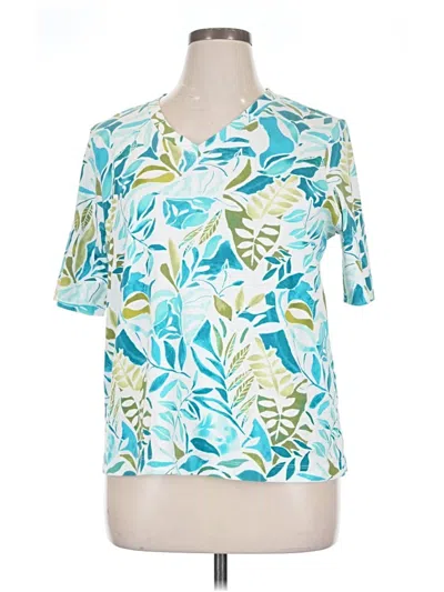 Pre-owned Chico's Short Sleeve T-shirt In Teal