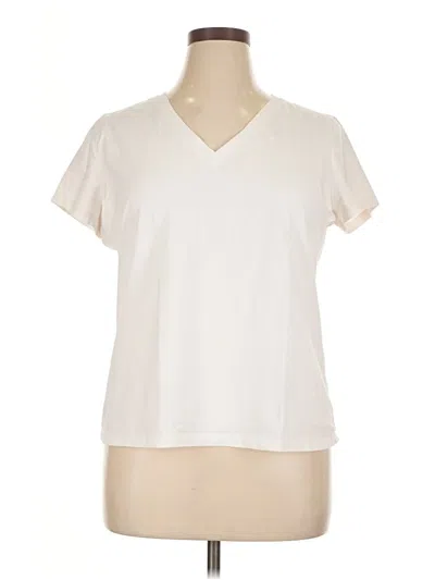 Pre-owned Chico's Short Sleeve T-shirt In White