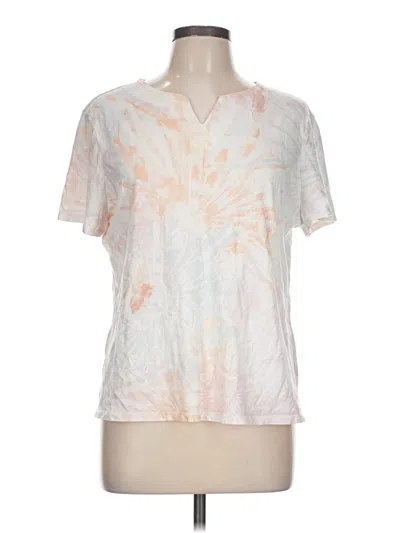 Pre-owned Chico's Short Sleeve T-shirt In White
