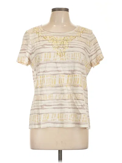 Pre-owned Chico's Short Sleeve T-shirt In White