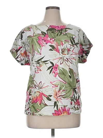 Pre-owned Chico's Short Sleeve T-shirt In White