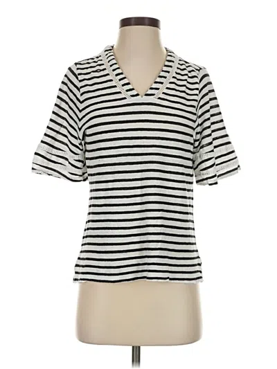 Pre-owned Chico's Short Sleeve T-shirt In White