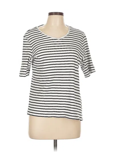 Pre-owned Chico's Short Sleeve T-shirt In White