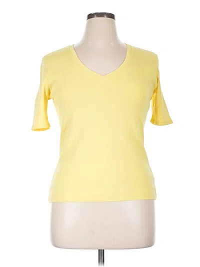 Pre-owned Chico's Short Sleeve T-shirt In Yellow