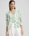 Chico's Short Summer Romance Cardigan Sweater In Moroccan Mint Size 16/18 |  In Moroccan Mint