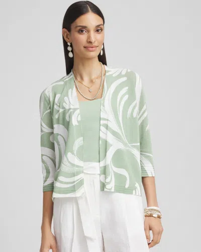 Chico's Short Summer Romance Cardigan Sweater In Moroccan Mint Size 16/18 |
